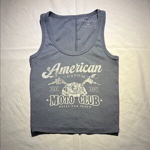 Aeropostale Gray Moto Club Tank Top